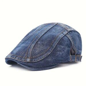 NWT - Denim Newsboy Hat (SKU #0461)